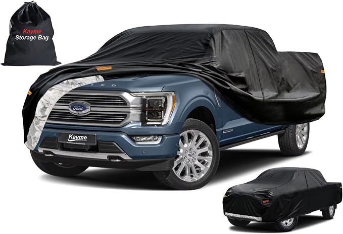 Kayme Truck Cover Custom Fit Ford F-150 Super Cab Long Bed. Full Exterior Heavy by kayme