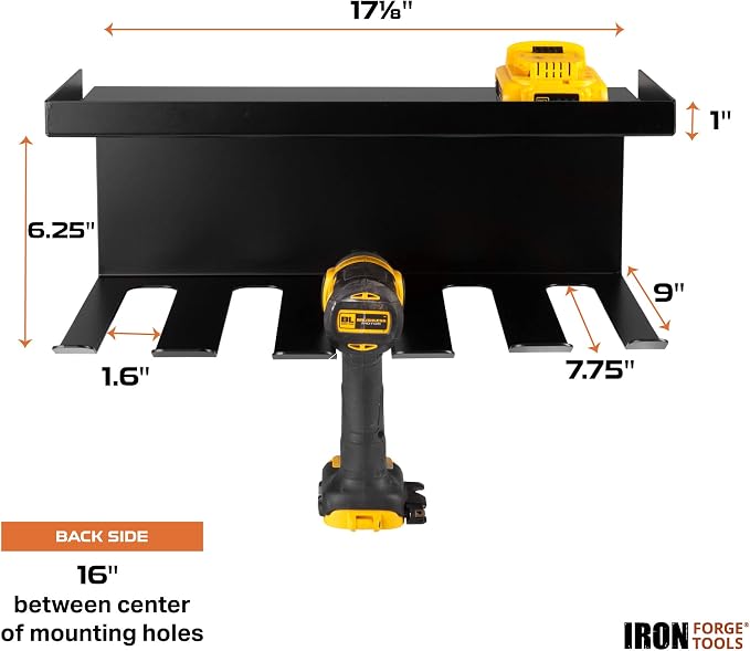 Power Tool Organizer for Shop & Garage, Heavy Duty Wall Mounted Rack - Image 2