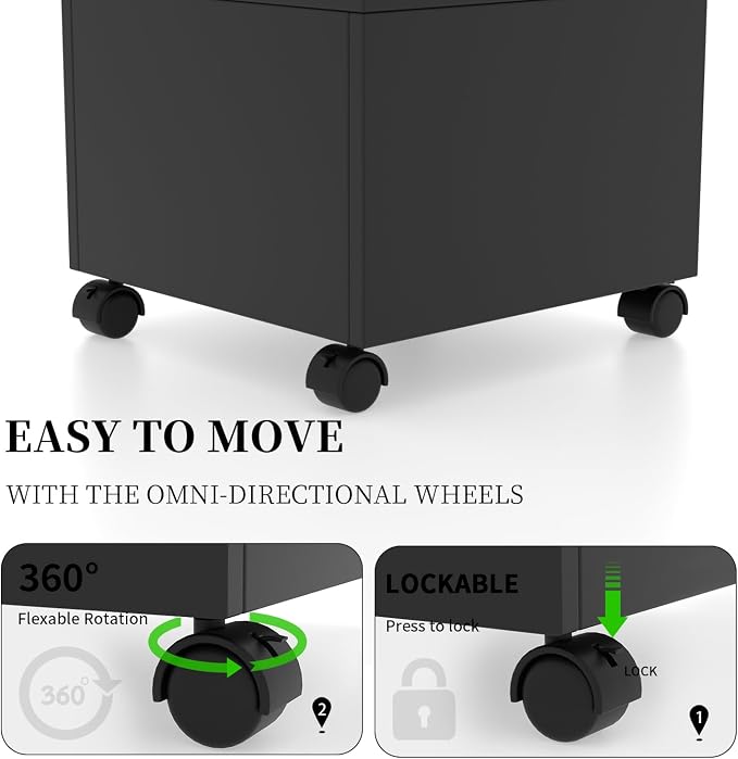 WISDOMFUR Rotating Slatwall Display Rack – 16"x16"x60" Black Spinning Tower - Image 8