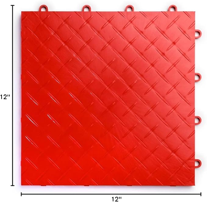 Big Floors RaceDeck Diamond Plate Design, Durable Interlocking Modular Garage - Image 7