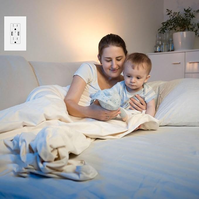 1-Gang Screwless Decora Wall Plate Cover Single Switch Outlet Electrical - Image 4