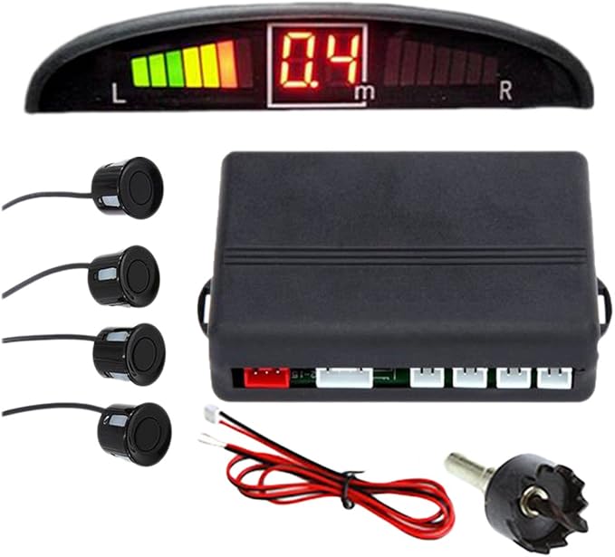 ZONETECh New 4 Parking Sensors LED Display Car Reverse Backup Radar System by ZONETECH