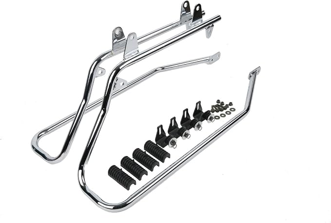 XFMT Matte Black Hard Saddlebags Saddle Bags Trunk W/Chrome Conversion Brackets - Image 6