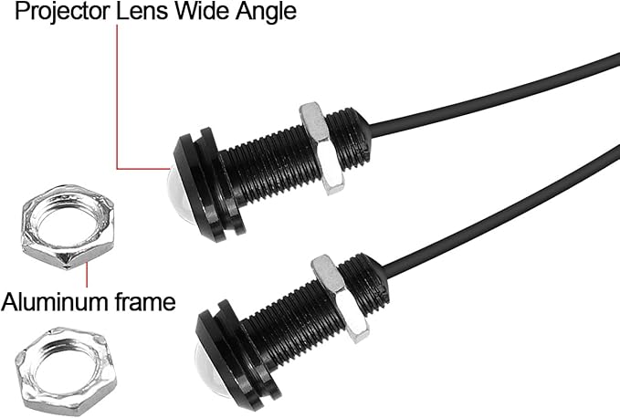 LEADTOPS 10Pcs 18mm 12V Eagle Eye LED Car Fog DRL Daytime Running Light Backup - Image 4