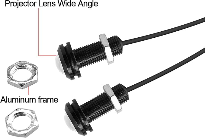 LEADTOPS 10Pcs 18mm 12V Eagle Eye LED Car Fog DRL Daytime Running Light Backup - Image 4
