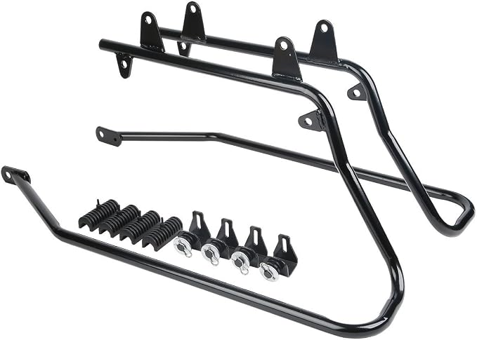 XFMT 5" Vivid Black Stretched Extended Hard Saddlebags Compatible - Image 9