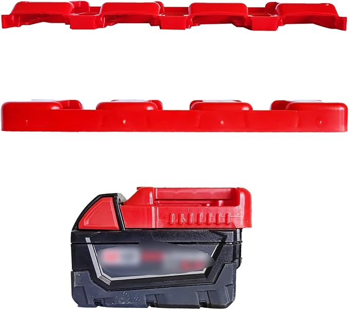 2Pcs Battery Holder 4 Slot Bulk Battery Garage Organizer Mount Fit - Image 3