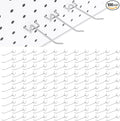 100 Pack Pegboard Hooks Set, 4 Inch Stainless Steel Pegboard Hooks Bulk Fit by ENJOYLIFEWITHUS