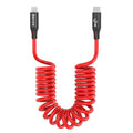 AGVEE 2 Pack 3ft Coiled Short USB-C to Lightning Charging Cable 30W PD Fast by AGVEE