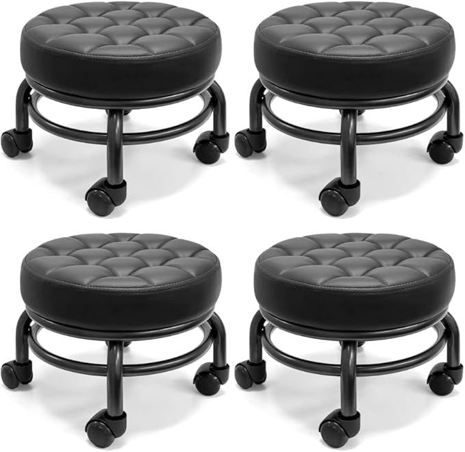 A&A Rolling/Scoot Stool | Comfortable | Heavy-Duty/Sturdy | 360 Degree Rotating by AAMedicalSuppliesAcubest