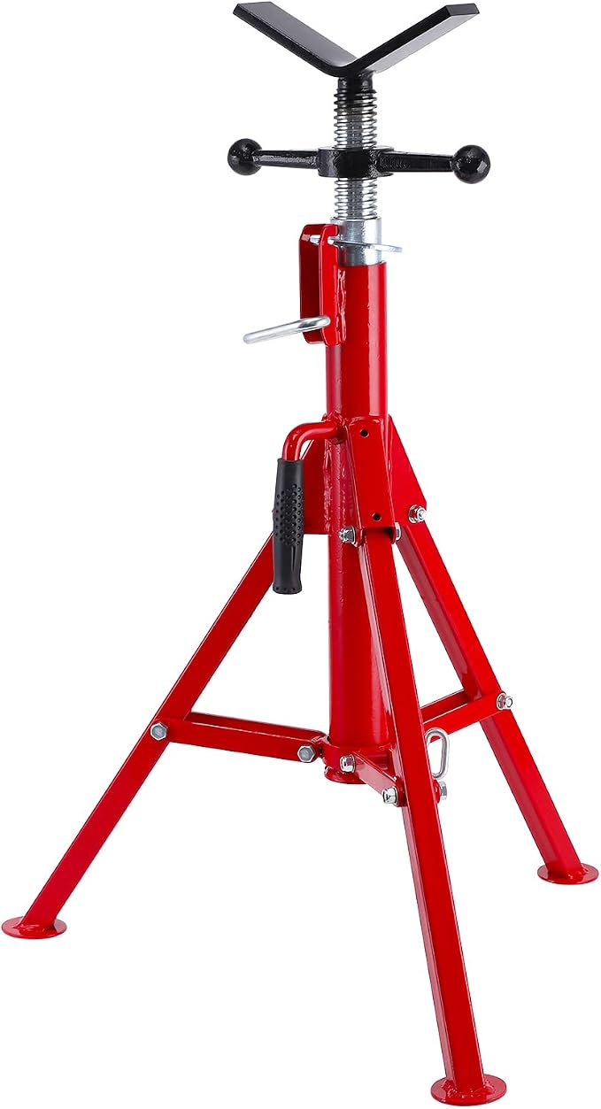 Towallmark V Head Pipe Jack Stand, 28-52 Inch Adjustable Height, 1/8"-12" by Towallmark
