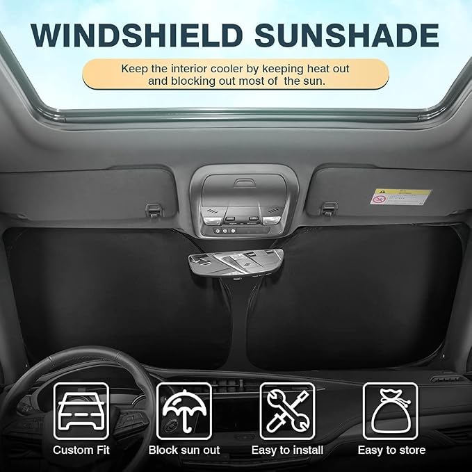 Cartist Custom Fit for Windshield Sunshade 2015-2022 GMC Canyon Sun Shade - Image 2