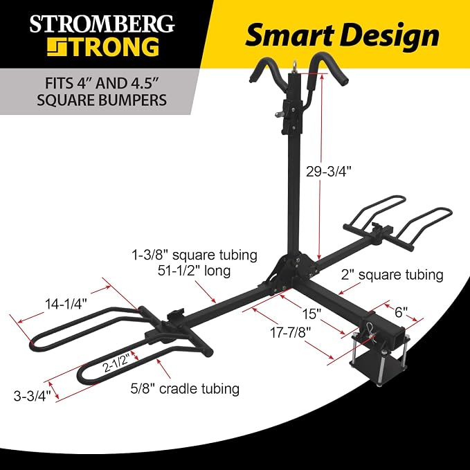 Stromberg Carlson BC-202BA 2-Bike Platform Style Hitch Mount Foldable Bike Rack - Image 2