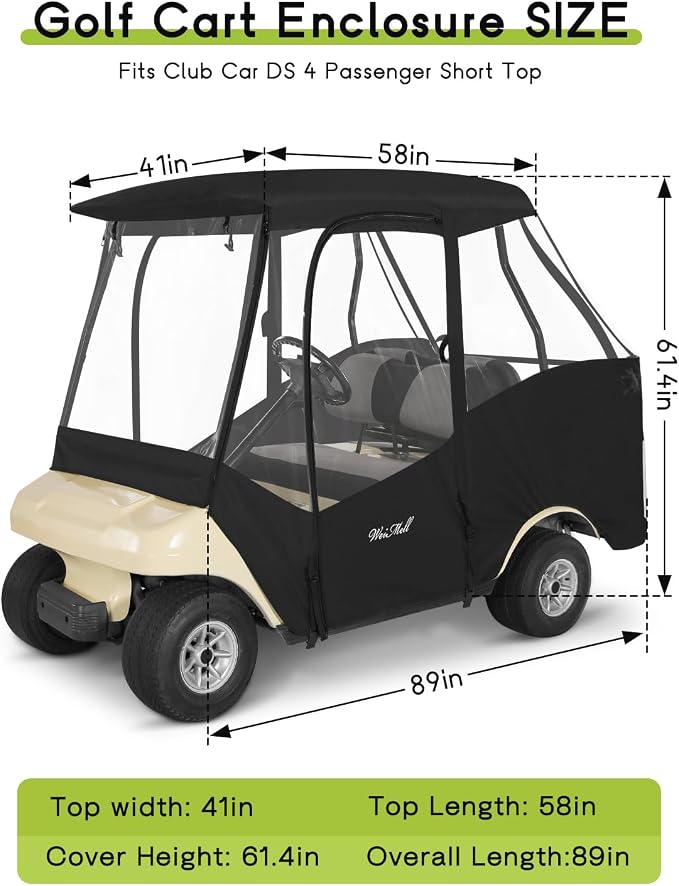 Golf Cart Enclosure 4 Passenger - Image 2