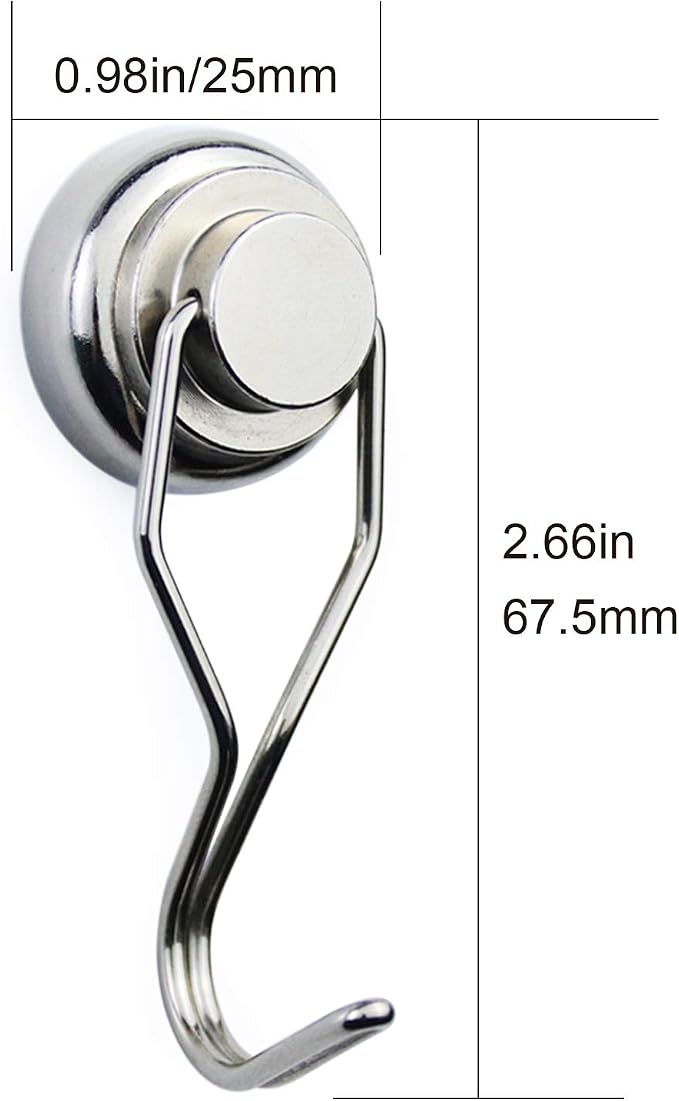 DIYMAG Swivel Swing Magnetic Hooks, Strong Heavy Duty Neodymium Magnet Hooks - Image 7