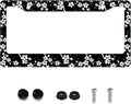 Personalized License Plate Frame White Cherry Blossoms Stainless Steel by Invincibleframe