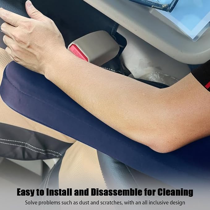 2PC Car Front Seat Armrest Covers, Universal Size Seat Arm Rest Cover, Flat - Image 6