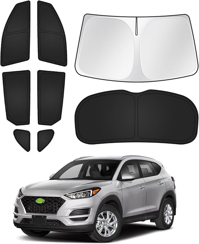 Sunshades for Hyundai Tucson 2016-2021 Accessories Windshield Sun Shade Side by Canvcle