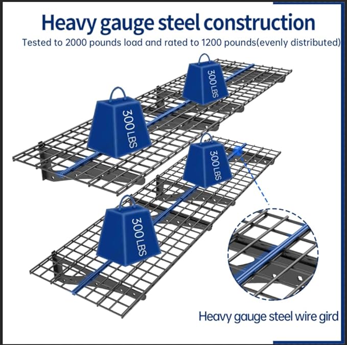 4-Pack Garage Wall Shelving, 2x4ft Walls Shelf Storage Rack, Sturdy Walls - Image 4
