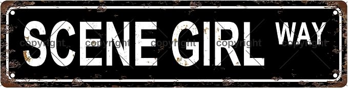 SCENE GIRL WAY Space Vintage Metal Tin Sign, Street Sign, Home Decor, Room Decor by Unknown