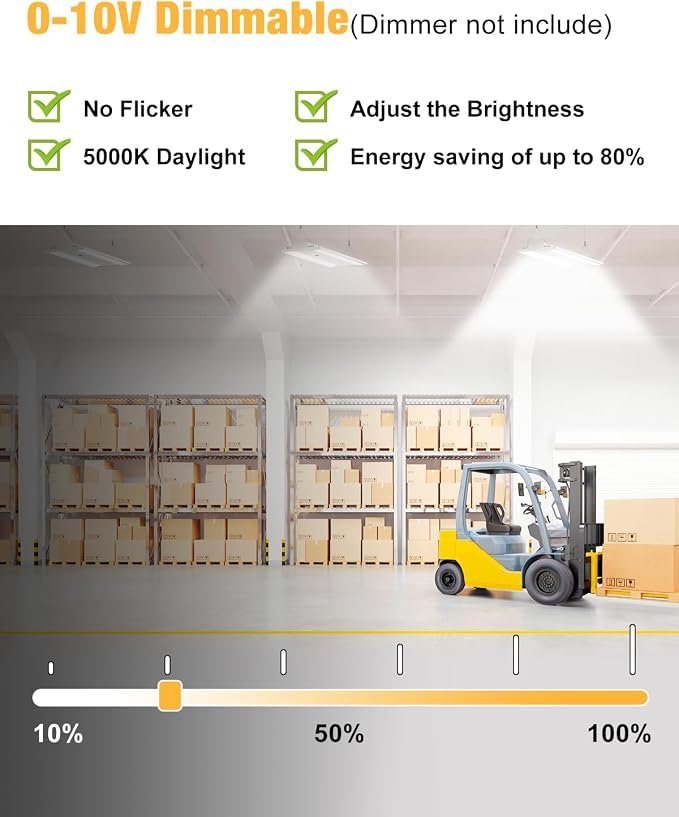 300W LED Linear High Bay Light, 45000LM Shop Light Commercial 120-277V - Image 6