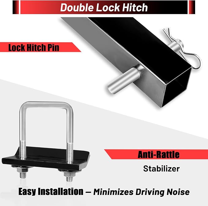 FORWODE 2" Hitch Mount Bike Rack Fits 2 X 80 lbs Bicycle, Platform Bike Rack - Image 3