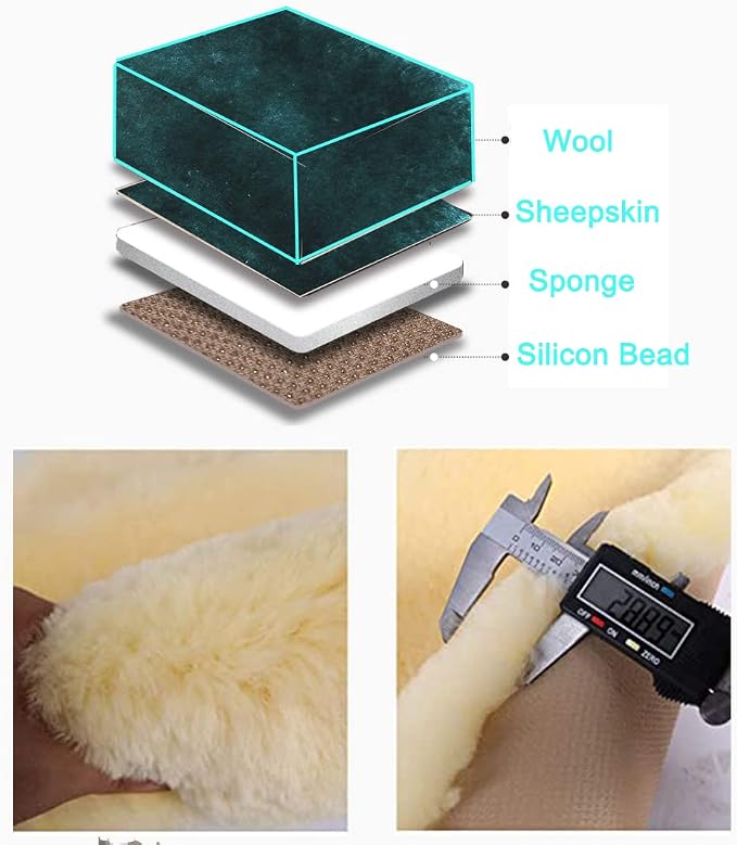 Fluffy Genuine Australia Sheepskin Car Seat Cover - Image 2