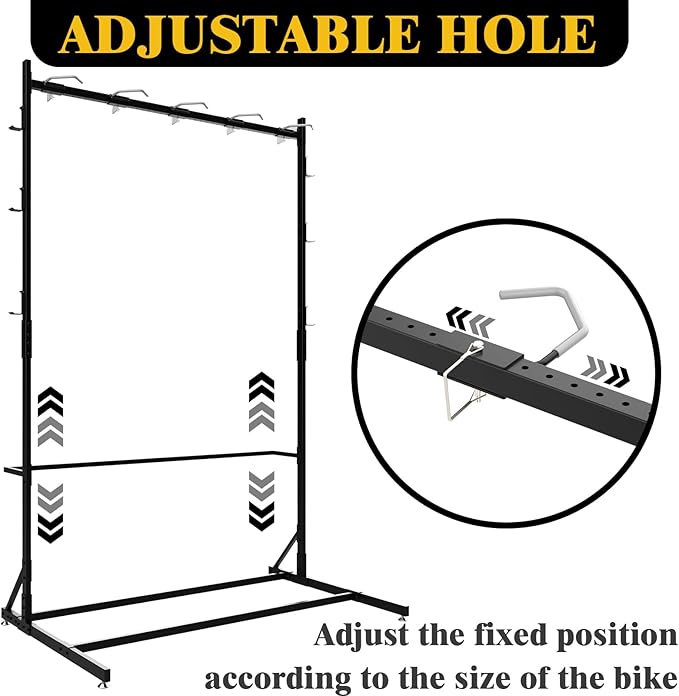 Freestanding Bike Storage Rack for 5 Bikes, Bike Racks for Home and Garage - Image 2