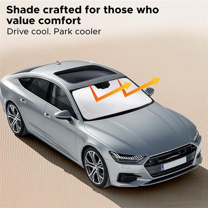 EcoNour Mirror Cut Foldable Windshield Sun Shade - Image 7