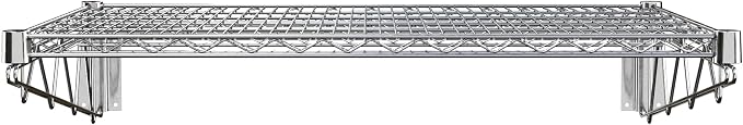 24" x 36" Chrome Wire Wall Mount Shelf - Image 3