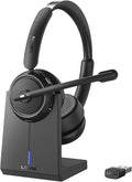 Wireless Headset with Mic for Work, Wireless Headphones with Mic for Work from by LEVN