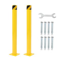 Safety Bollard 2 Packs, 42 Inch Height Steel Bollard Post by STANDWITHYOU