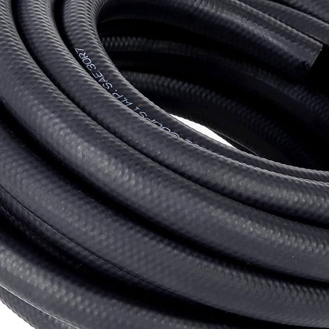 LokoCar 5/16" ID Fuel Hose Line Push Lock NBR Rubber SAE 30R7 300PSI 25ft Black - Image 9