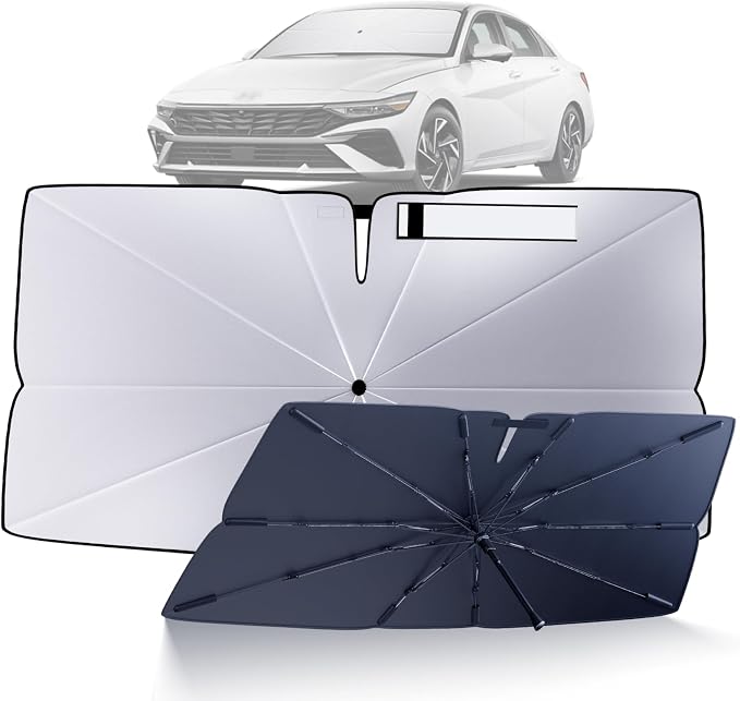 Windshield Sun Shade Umbrella for 2021-2025 Hyundai Elantra Accessories: Custom by HIMUMOY