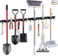 2 Pack Broom Hanger and Mop Holder, Heavy Duty Garden Tool Organizer Rack Rake by JAMEND+CLXP