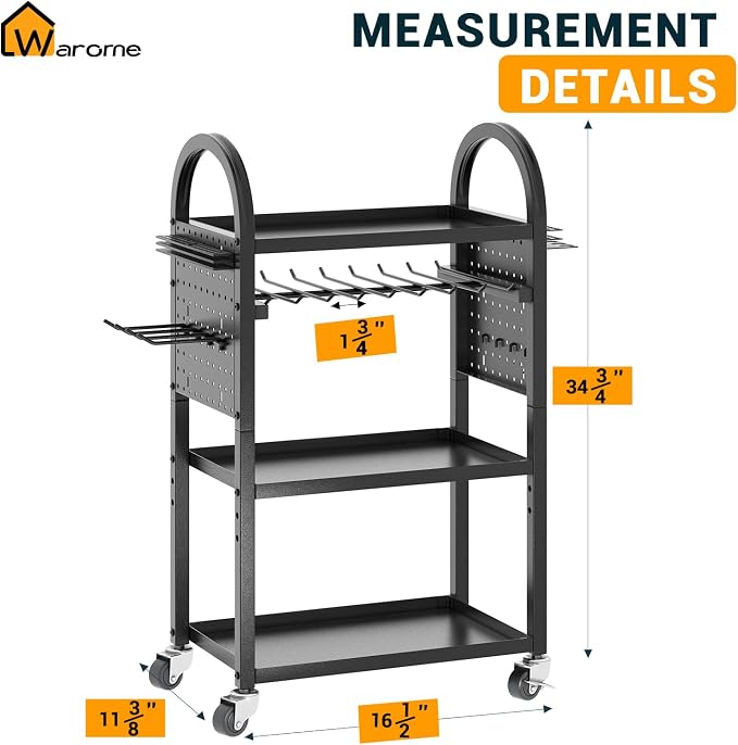 WAROME Power Tool Organizer for Garage, Heavy Duty Tools Holder Storage Rack On - Image 4