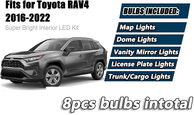 8 Piece CooL White LED Interior Lights Kit - Image 2