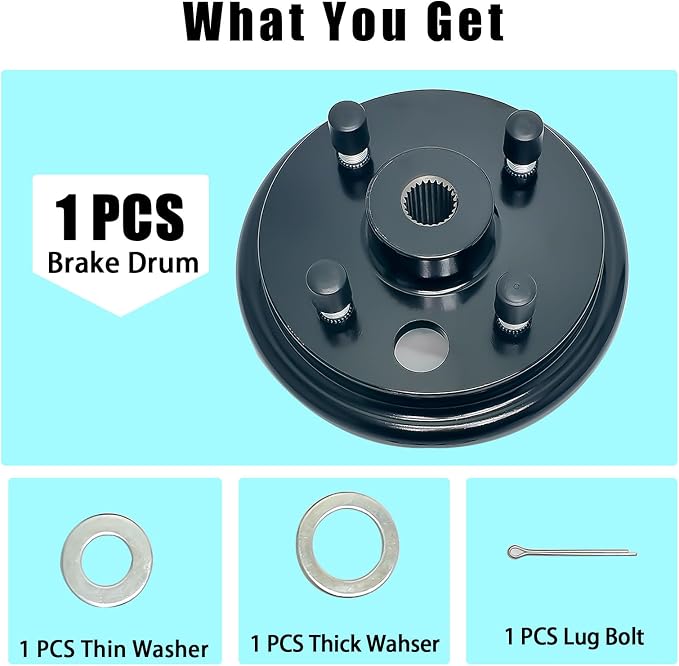 Golf Cart Brake Drum Assembly Kit - Image 7