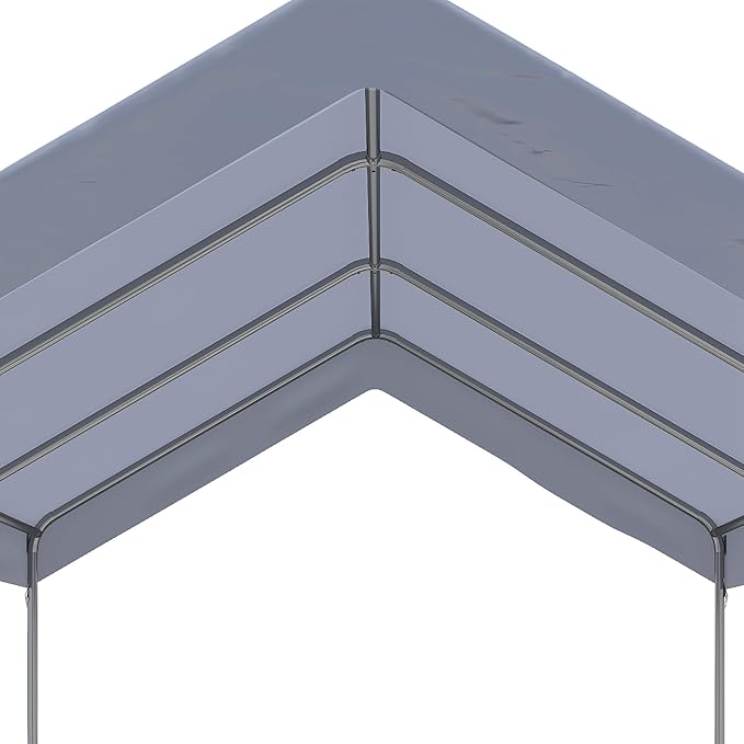 Outsunny 10' x 20' Party Tent and Carport, Height Adjustable Portable Garage - Image 9