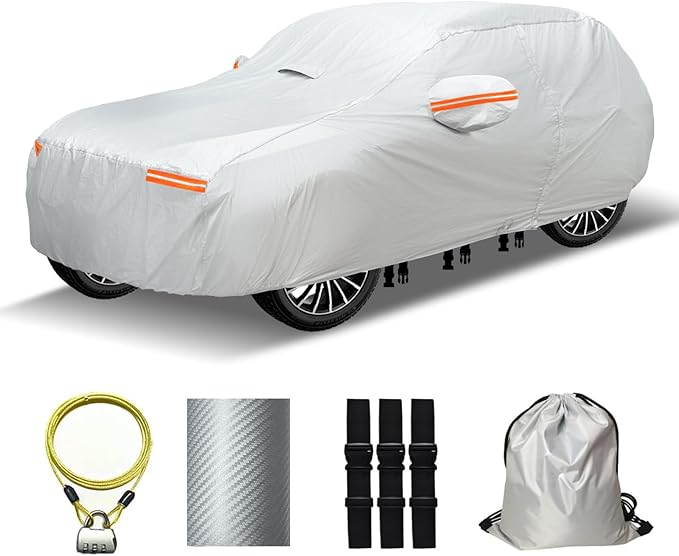 30 Layers SUV Car Cover for Automobiles All Weather Waterproof, Outdoor by OWEEIO
