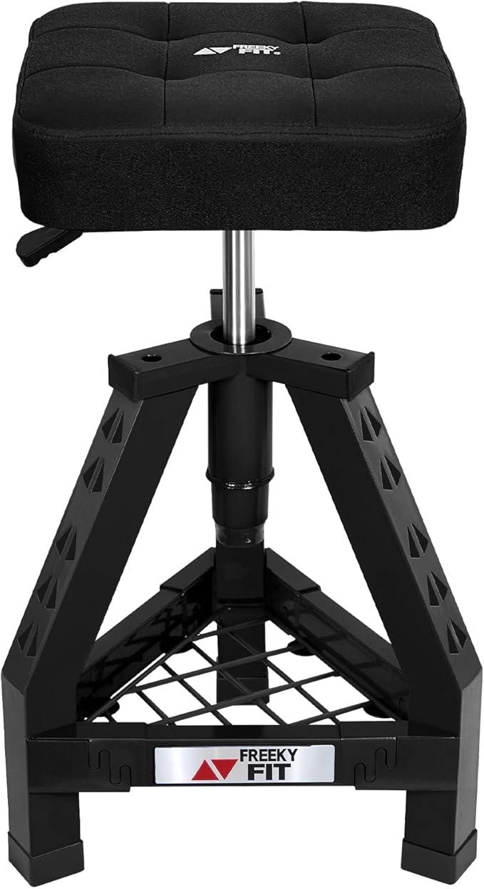 Adjustable Shop Stool, Garage Mechanic Stool Chair, Work Seat by FreekyFit