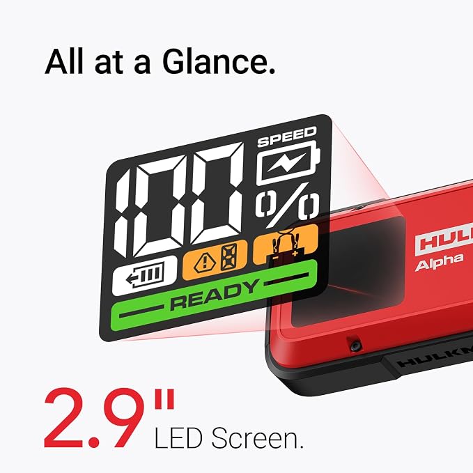 Hulkman Alpha, Ultra Red, 1250A 44.4Wh Battery Jumper Starter Portable - Image 3