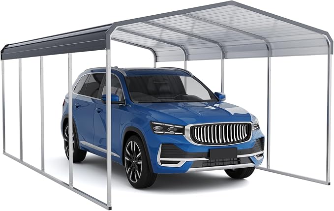 Carport Canopy 12x20 FT Heavy Duty Metal Carport Kit – Outdoor Portable Garage - Image 4