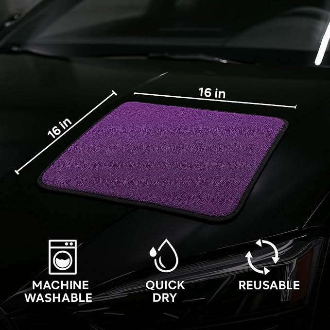 3 Pack Reusable Pak Details Micro Fiber Towels Car Detailing | 16x16 - Image 9