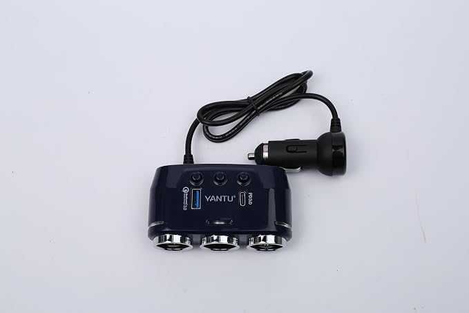 YANTU QC3.0&PD 40W Cigarette Lighter Adapter, 3-Socket 140W Car Cigarette - Image 7
