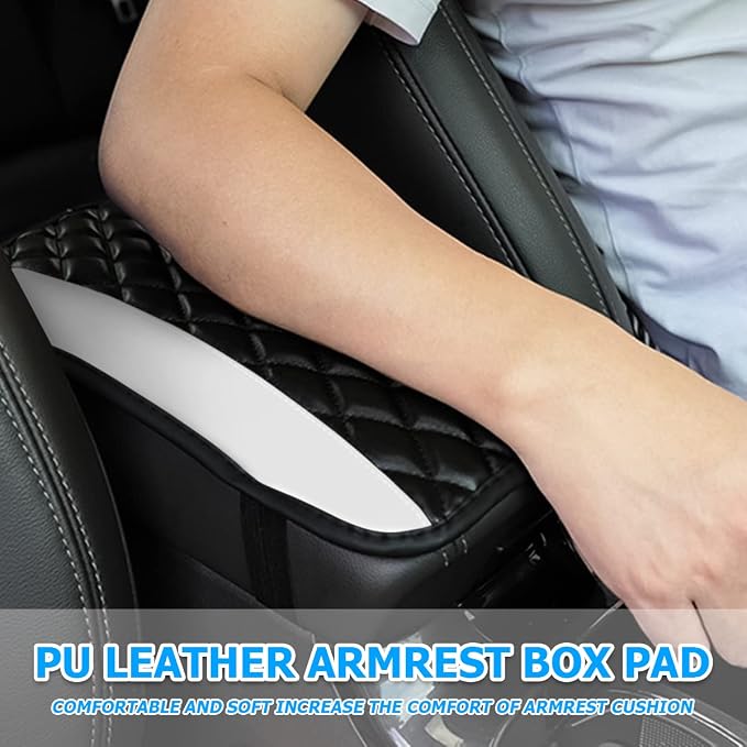 Car Center Console Cushion Pad, Universal Leather Waterproof Armrest Seat Box - Image 4