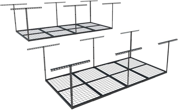 FLEXIMOUNTS 4x8 Overhead Garage Storage Rack, Adjustable Organization System by FLEXIMOUNTS