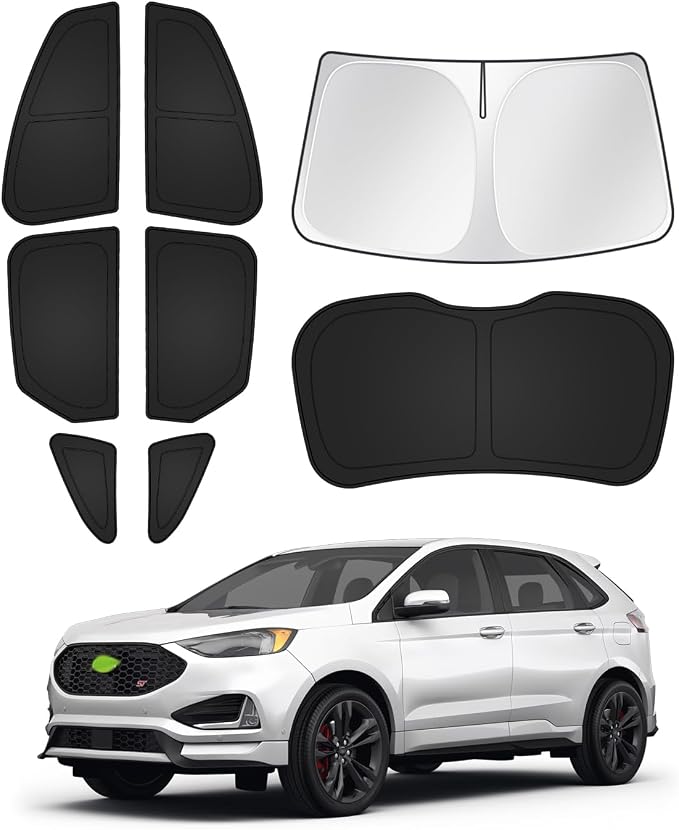 Sunshades for Ford Edge 2015-2024 Accessories Windshield Sun Shade Side Rear by Canvcle