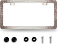 Crocodile Skin Print License Plate Frame Cool Animal Texture License Plate by MUAWUOIK