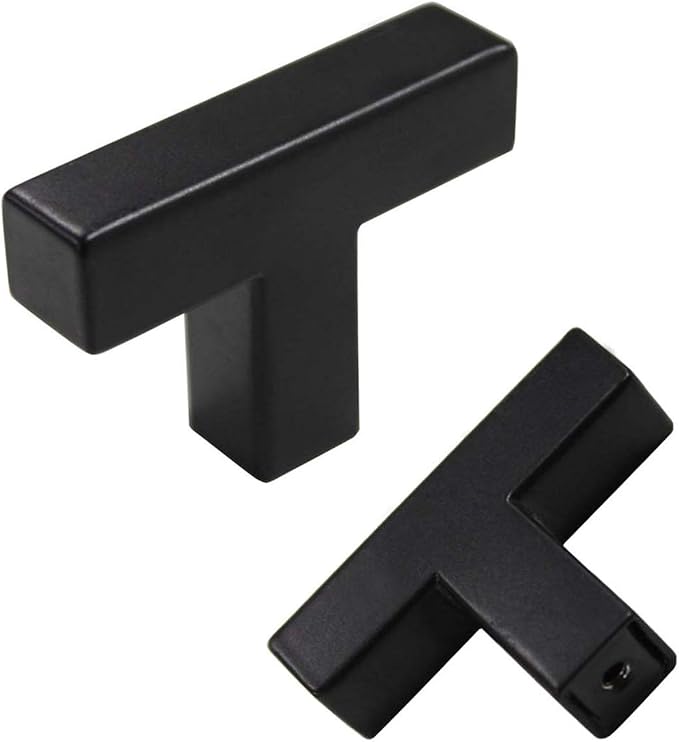 goldenwarm 15 Pack Black Cabinet Knobs Kitchen Cabinet Handles Stainless Steel by goldenwarm